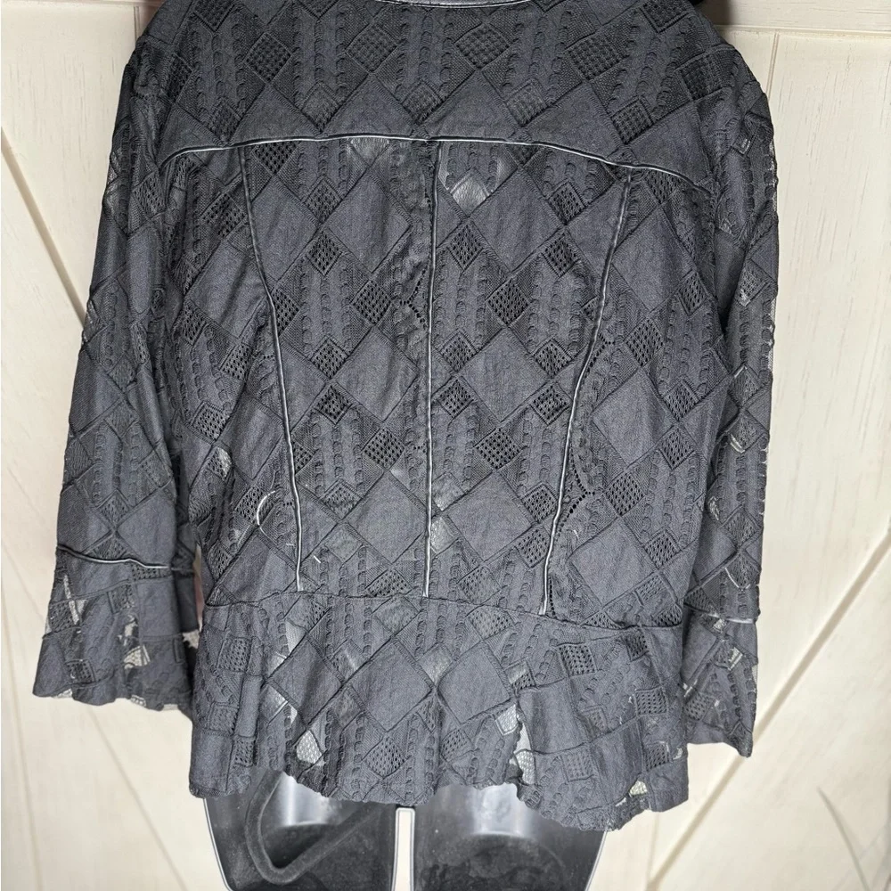 INC International Concepts Black Blazer Classic blouse - Picture 7 of 8